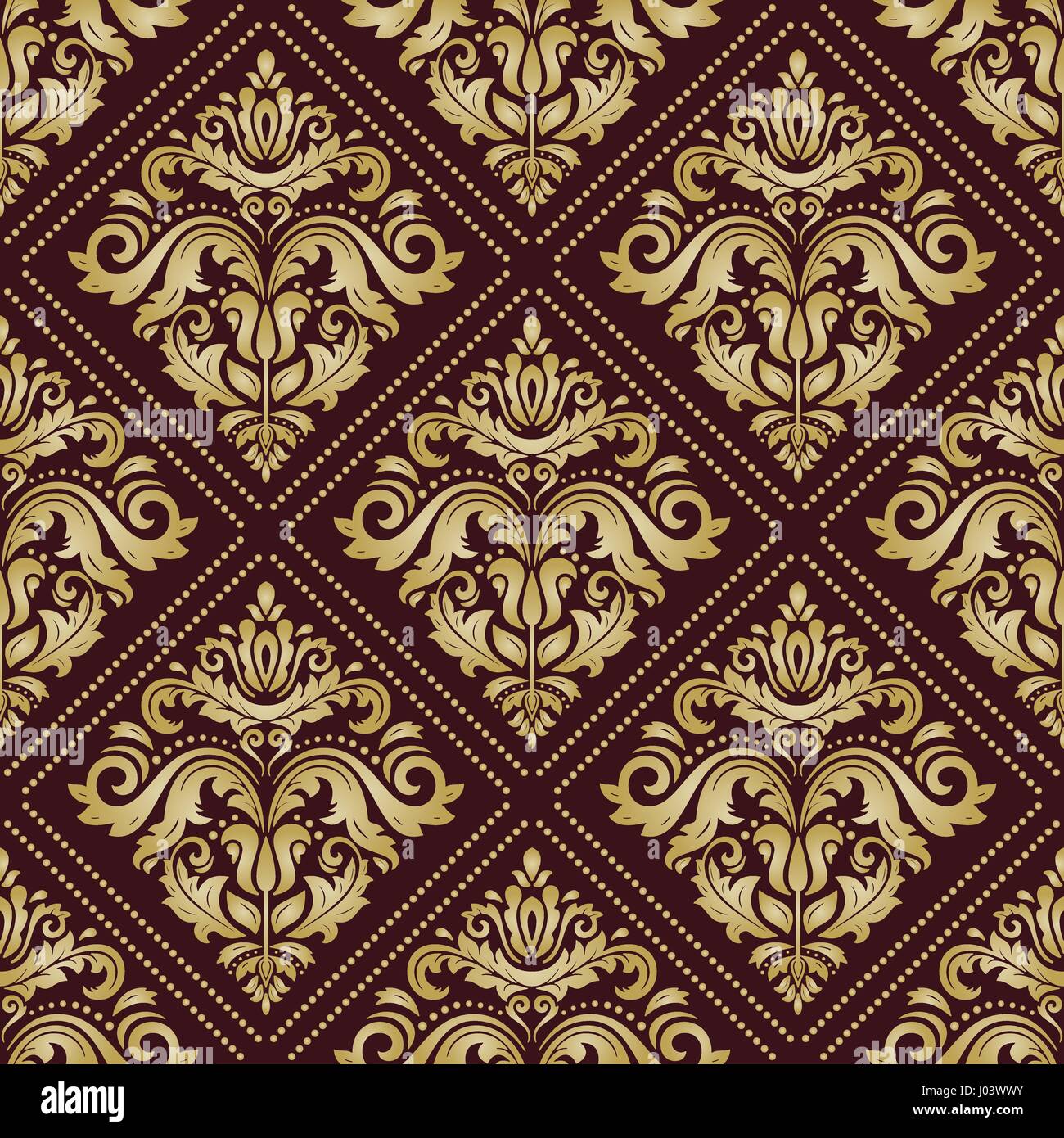 Damask Seamless Vector Background Stock Vector Image & Art - Alamy