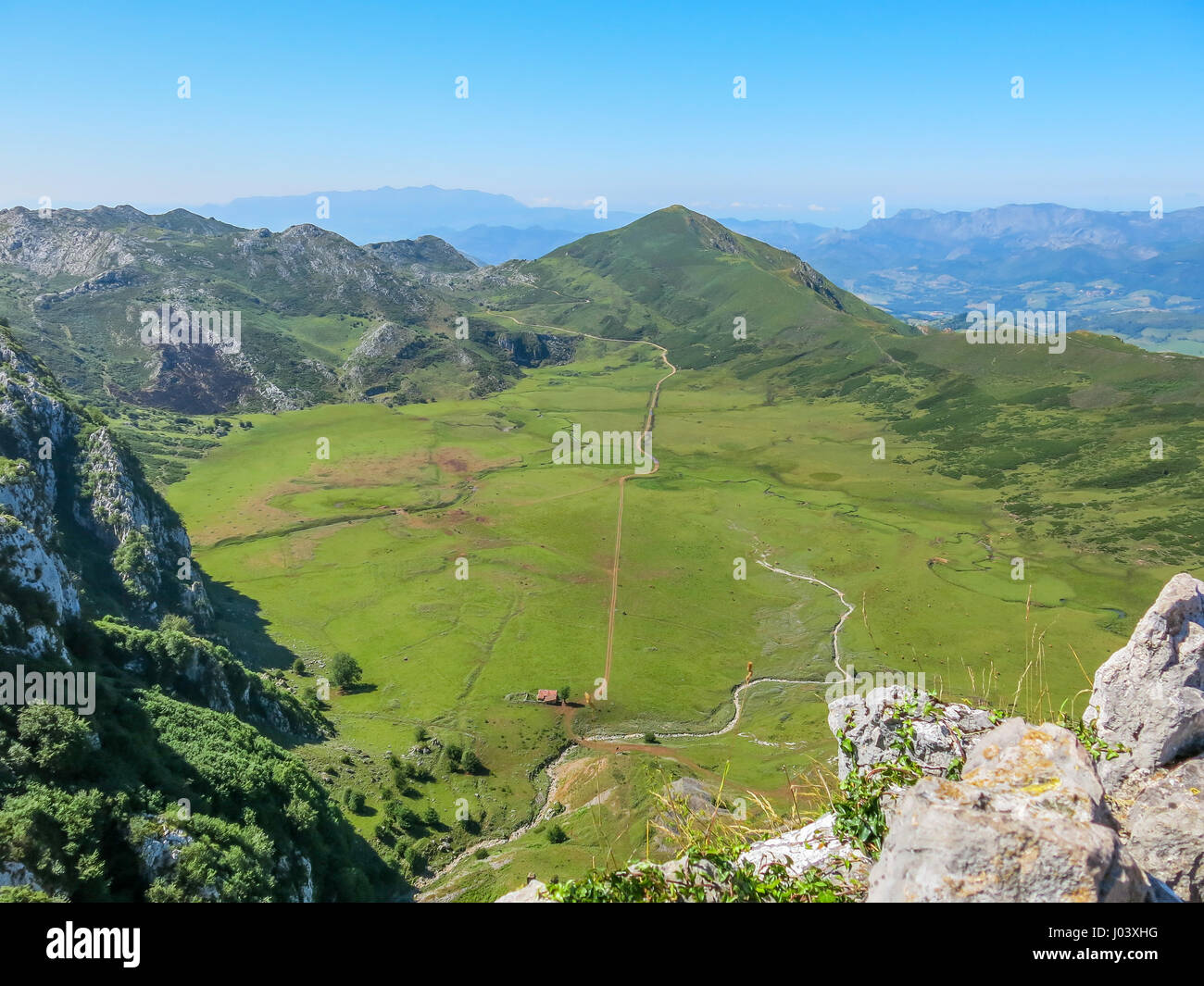 Scenic view in Covadonga, Asturias, northern Spain Stock Photo