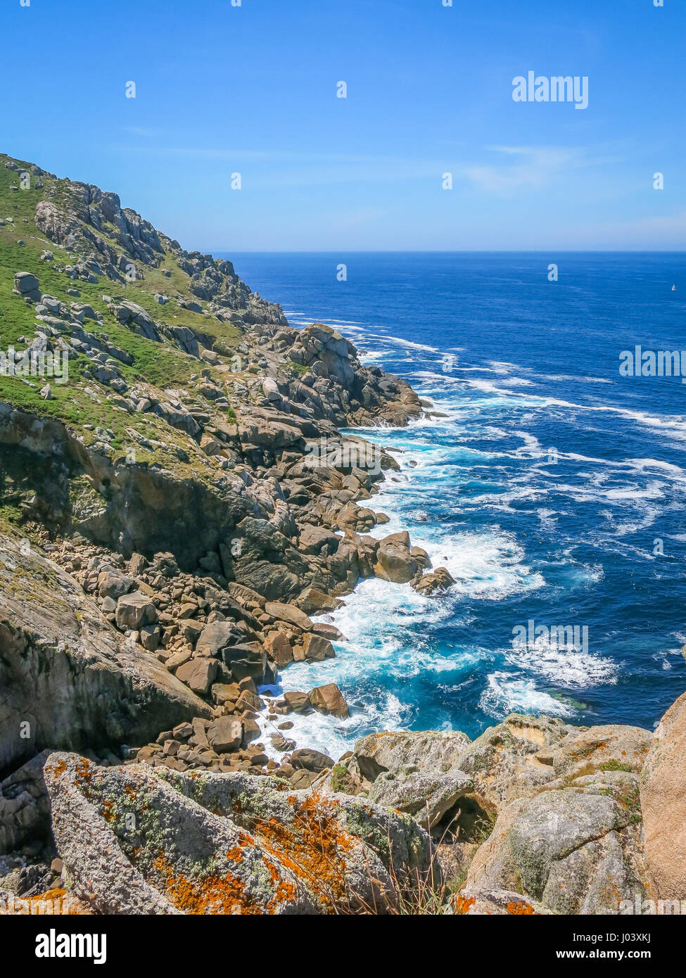 Seascape at Cabo Prior near Ferrol, A Coruna Province, Galicia Stock Photo