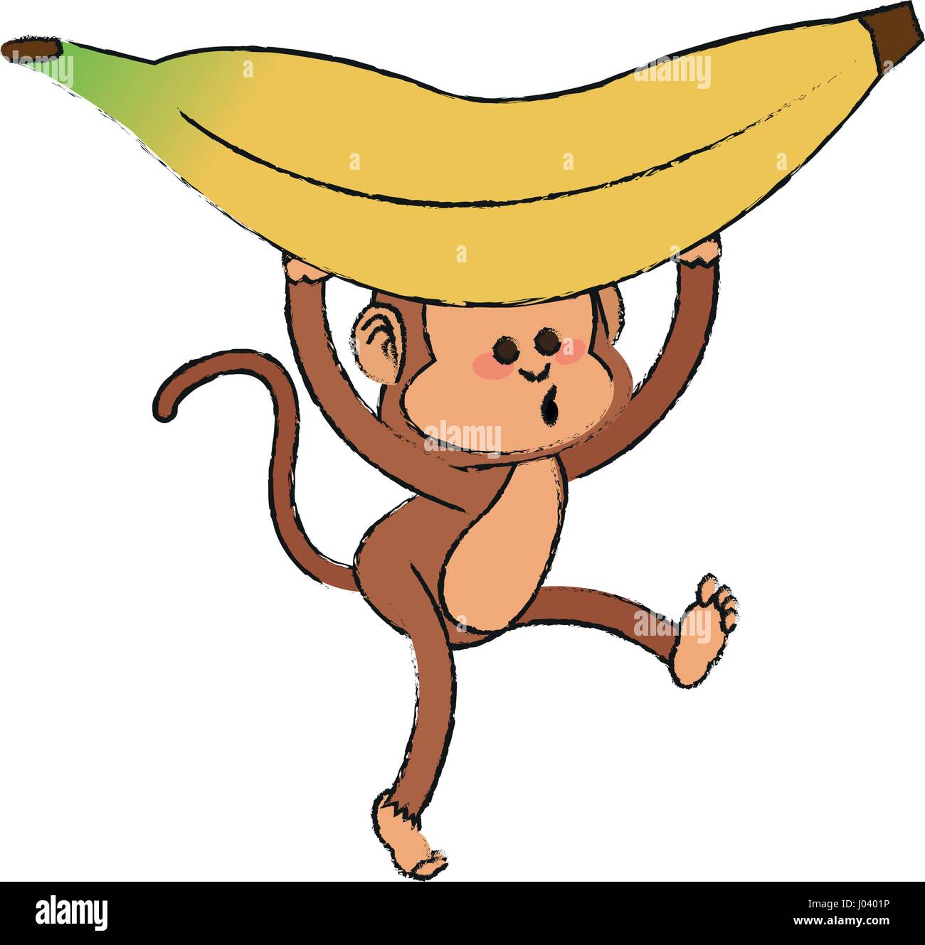 Monkey Cartoon Icon Stock Vector Image & Art - Alamy