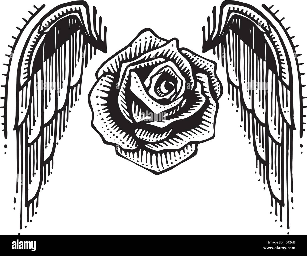 Roses Drawings With Wings