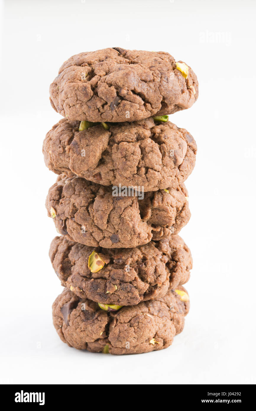 Chocolate Pistachio Cookies Stock Photo