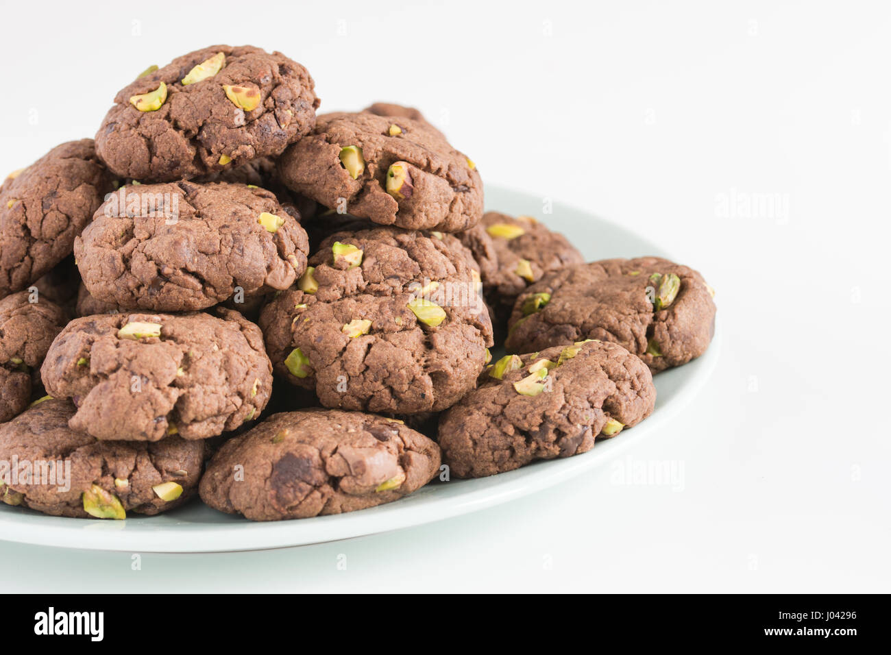 Chocolate Pistachio Cookies Stock Photo