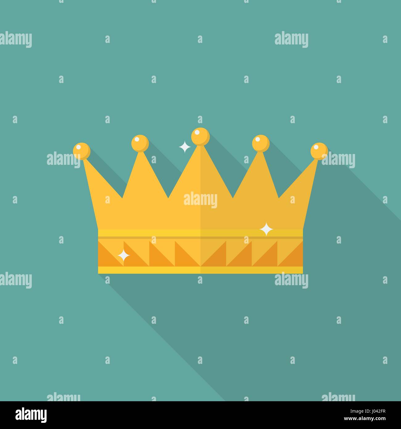 Crown icon in flat style. Vector illustration Stock Vector Image & Art ...