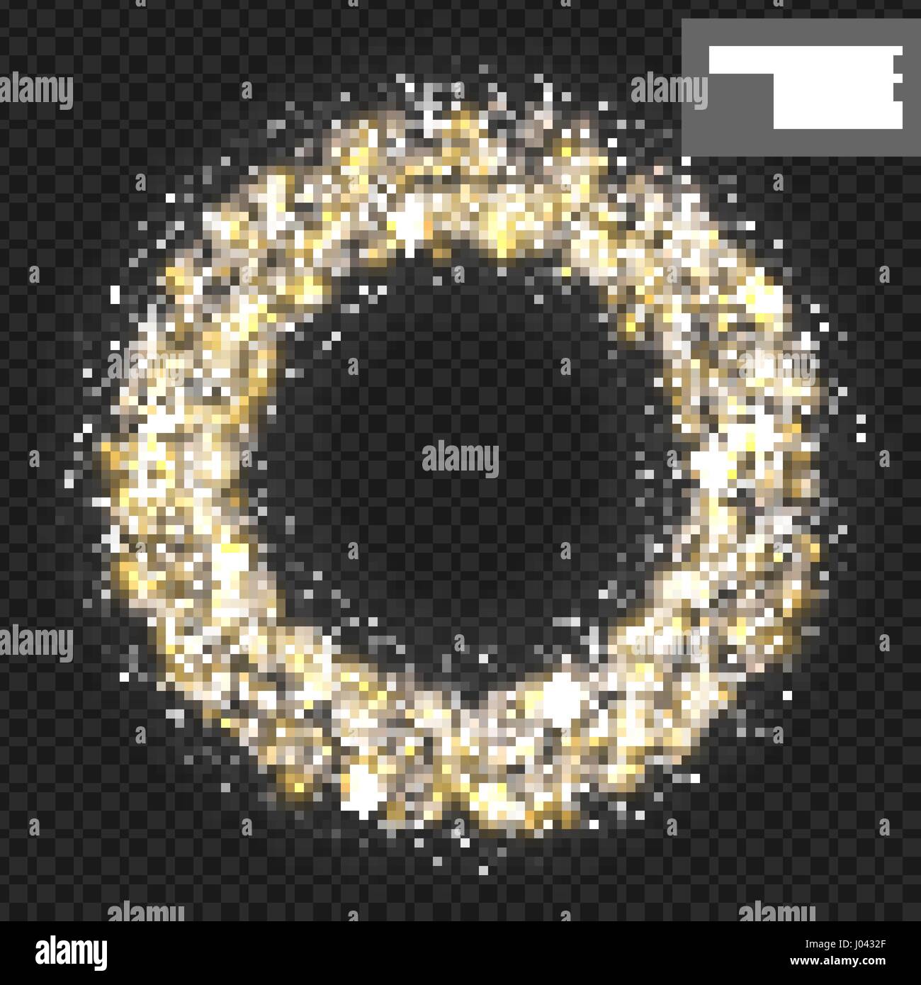 Vector round shiny frame with spark special effect. Luxury white light ring. Abstract Glow circle background. Really transparent effect Stock Vector