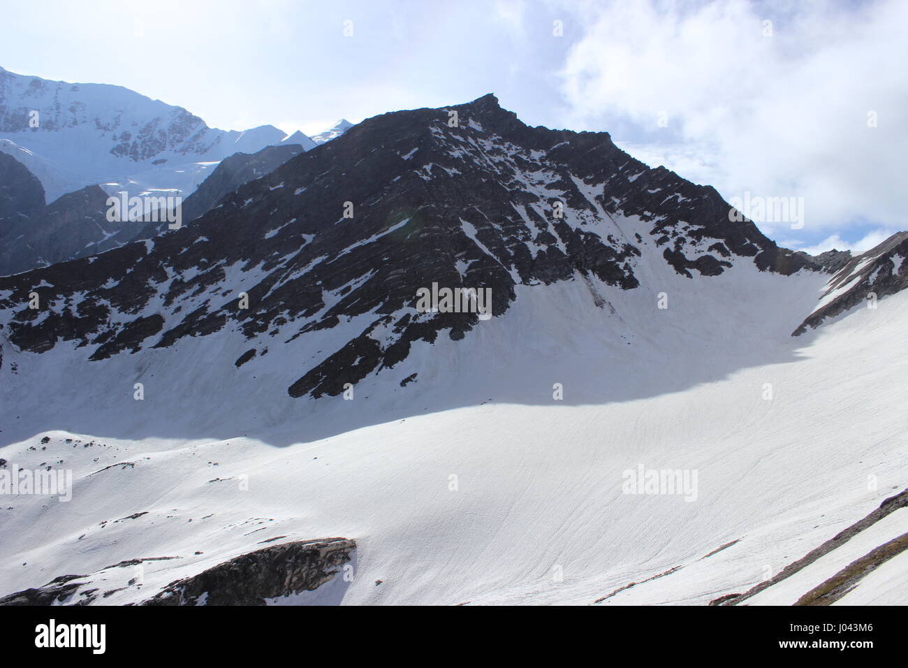 The Mountain Pass at Junargali in Himalayas Stock Photo