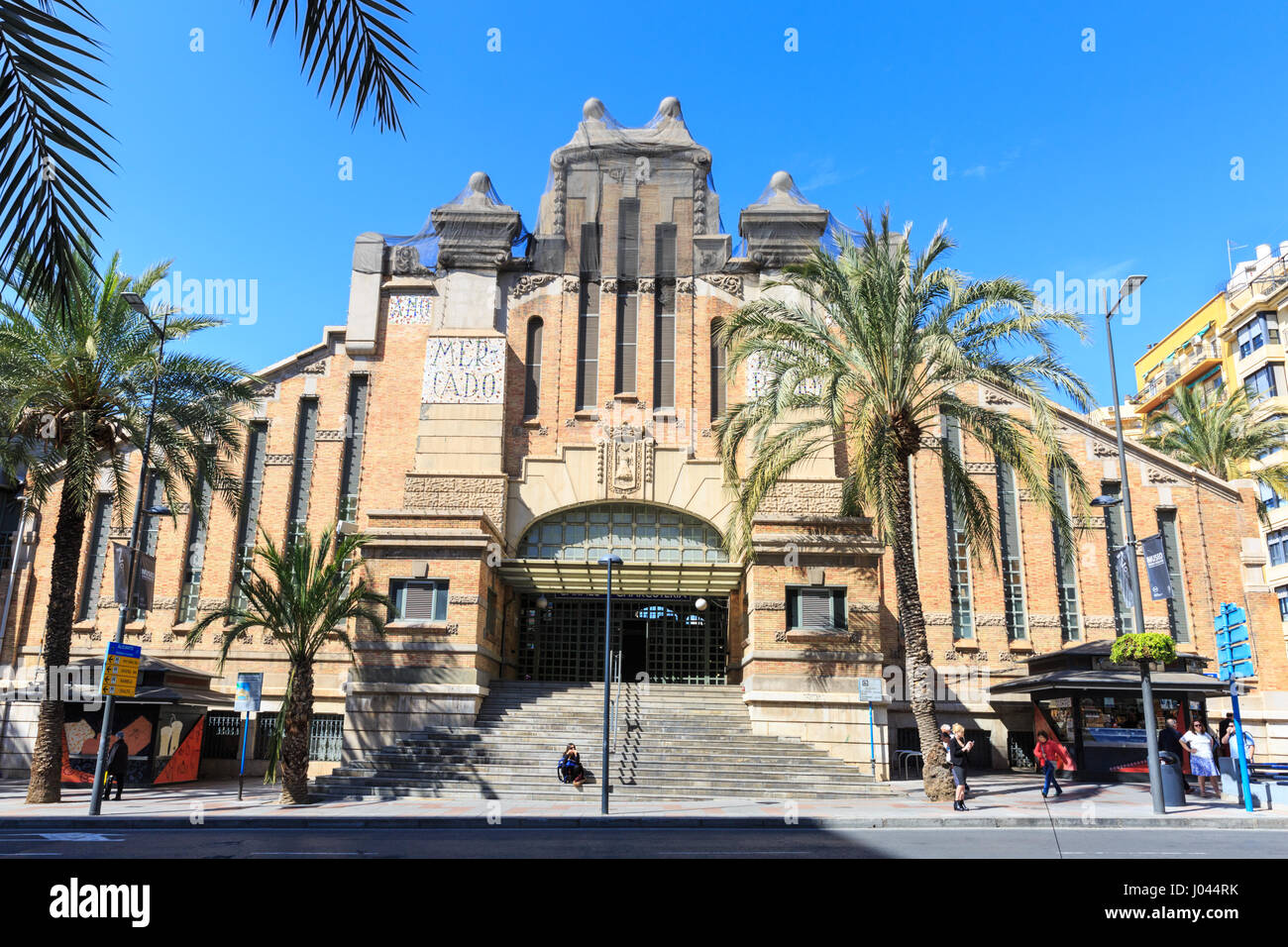 Mercado Central exterior, Alicante Central Market Halls, Spain Stock