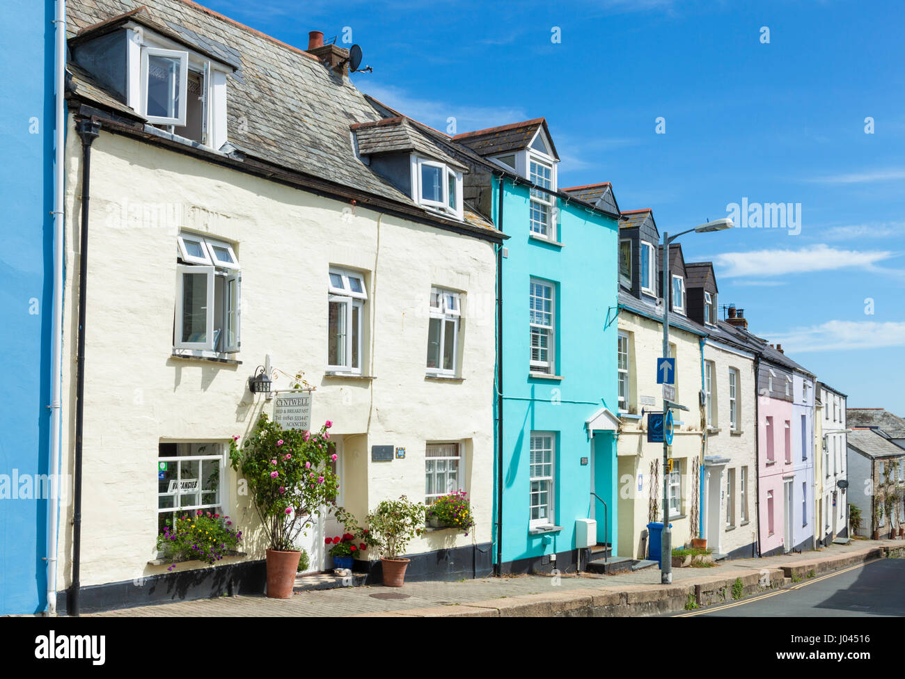 Padstow Cornwall Holiday accomodation and self catering cottages in ther cornish village of Padstow Cornwall England UK GB Europe Stock Photo