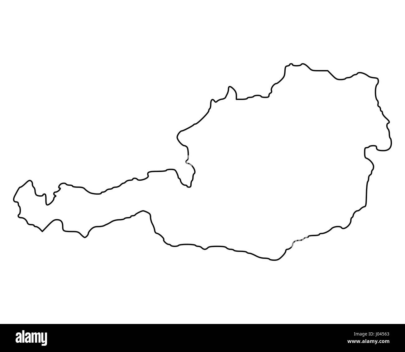 Map of Austria Stock Photo - Alamy