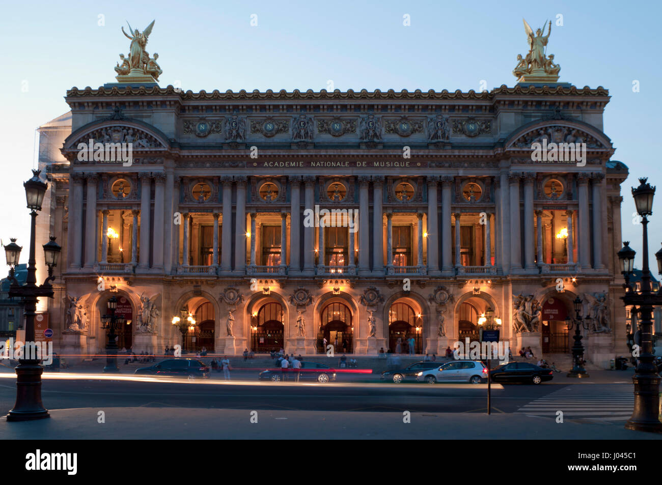 Opera In France France, Paris, Opera Palais Garnier dusk Stock Photo - Alamy
