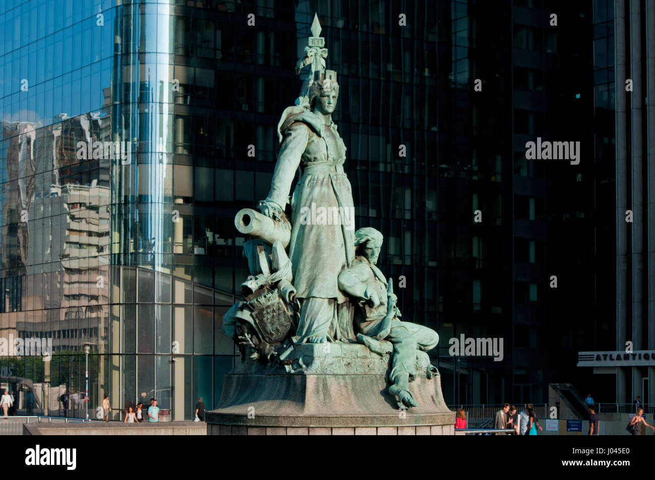 France, Paris, La Defense statue Stock Photo