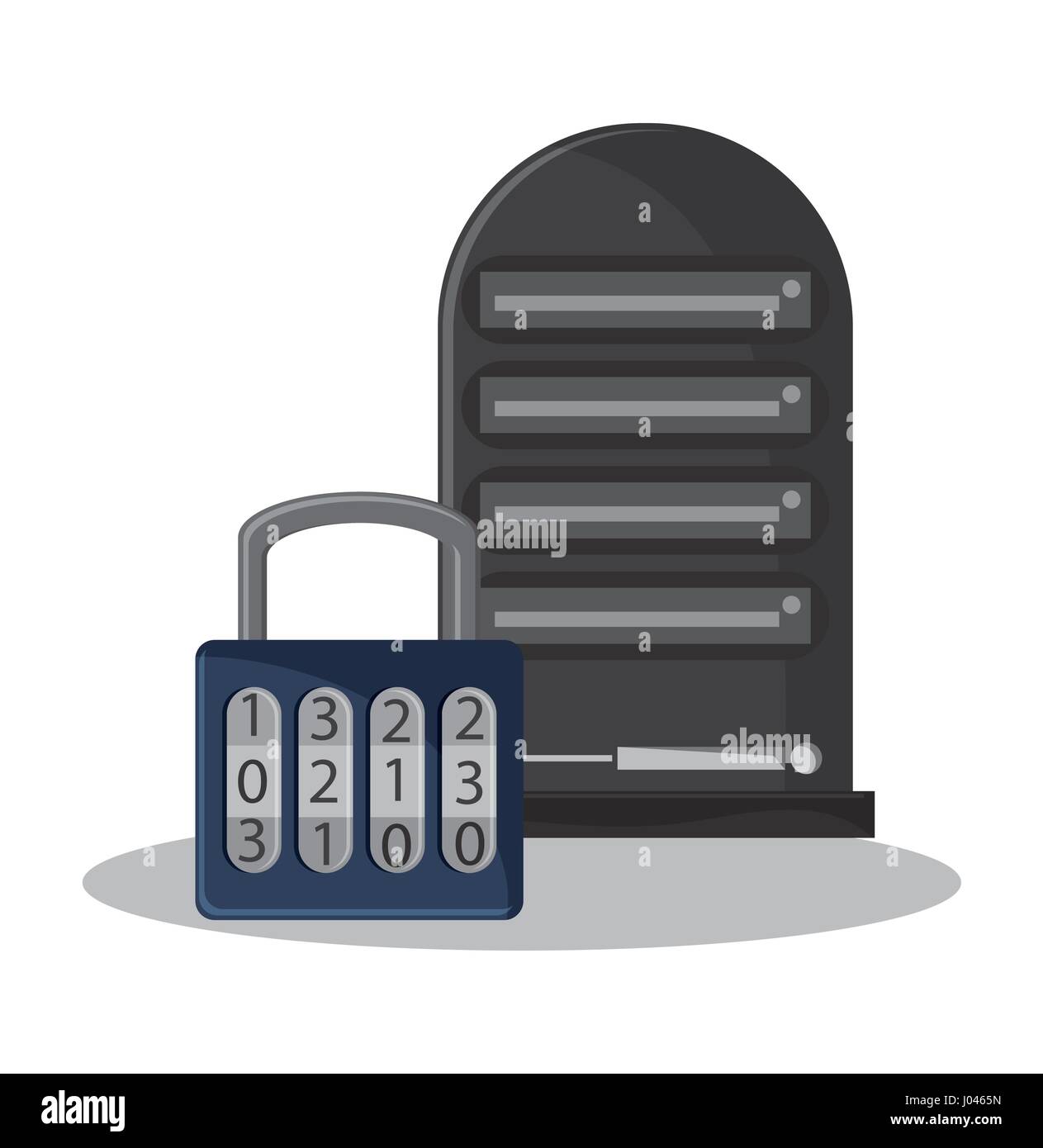 cyber security data server padlock system Stock Vector Image & Art - Alamy