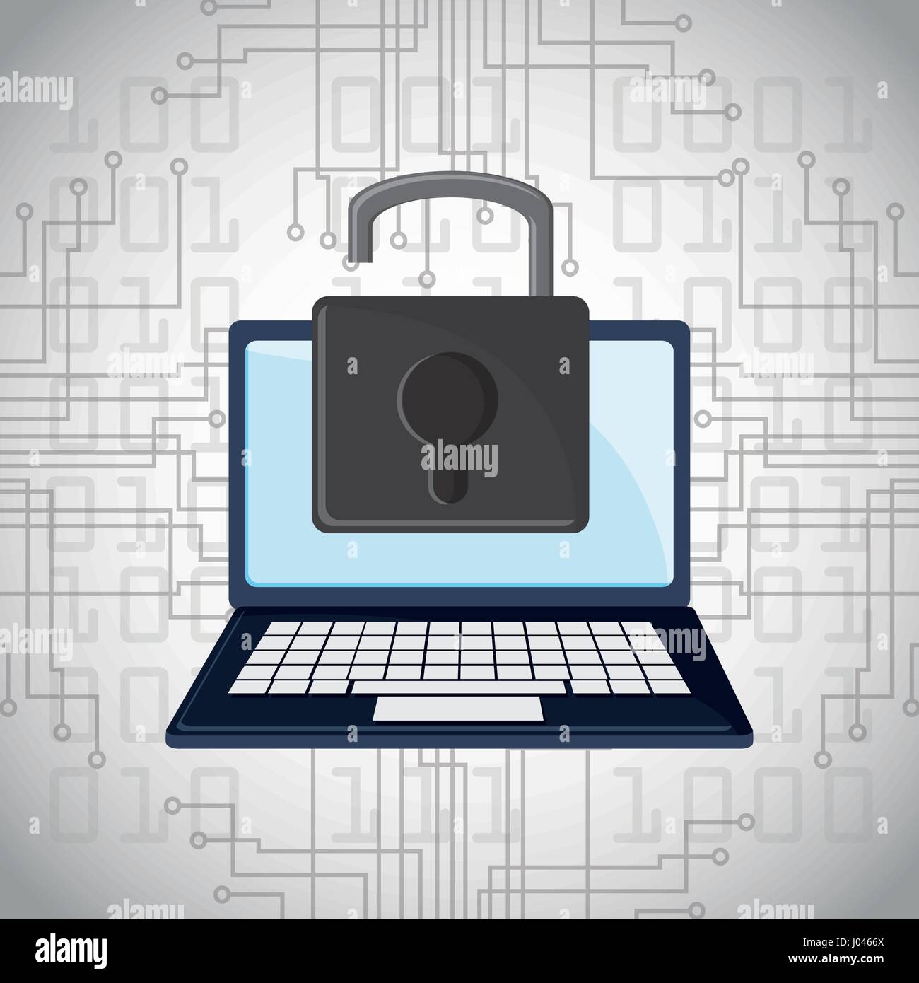 cyber security padlock online technology digital Stock Vector Image ...