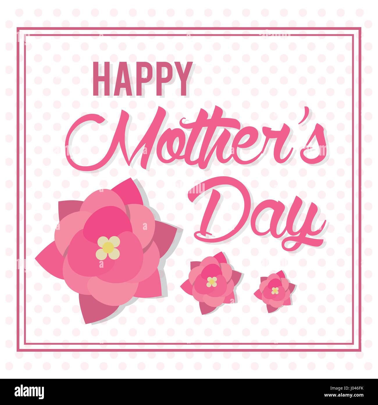 happy mothers day card flowers decoration Stock Vector Image & Art - Alamy