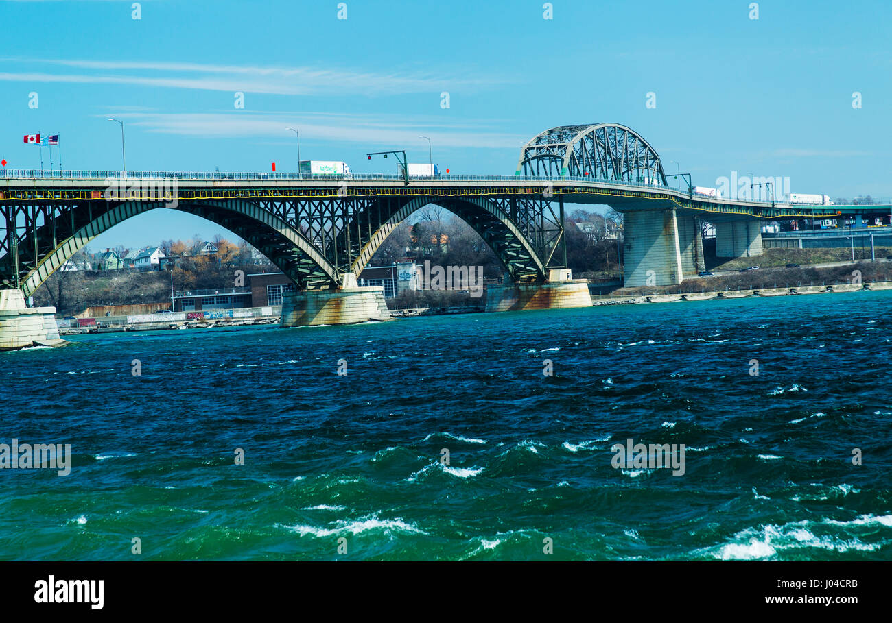 Niagara Falls Suspension Bridge Stock Photos & Niagara Falls Suspension
