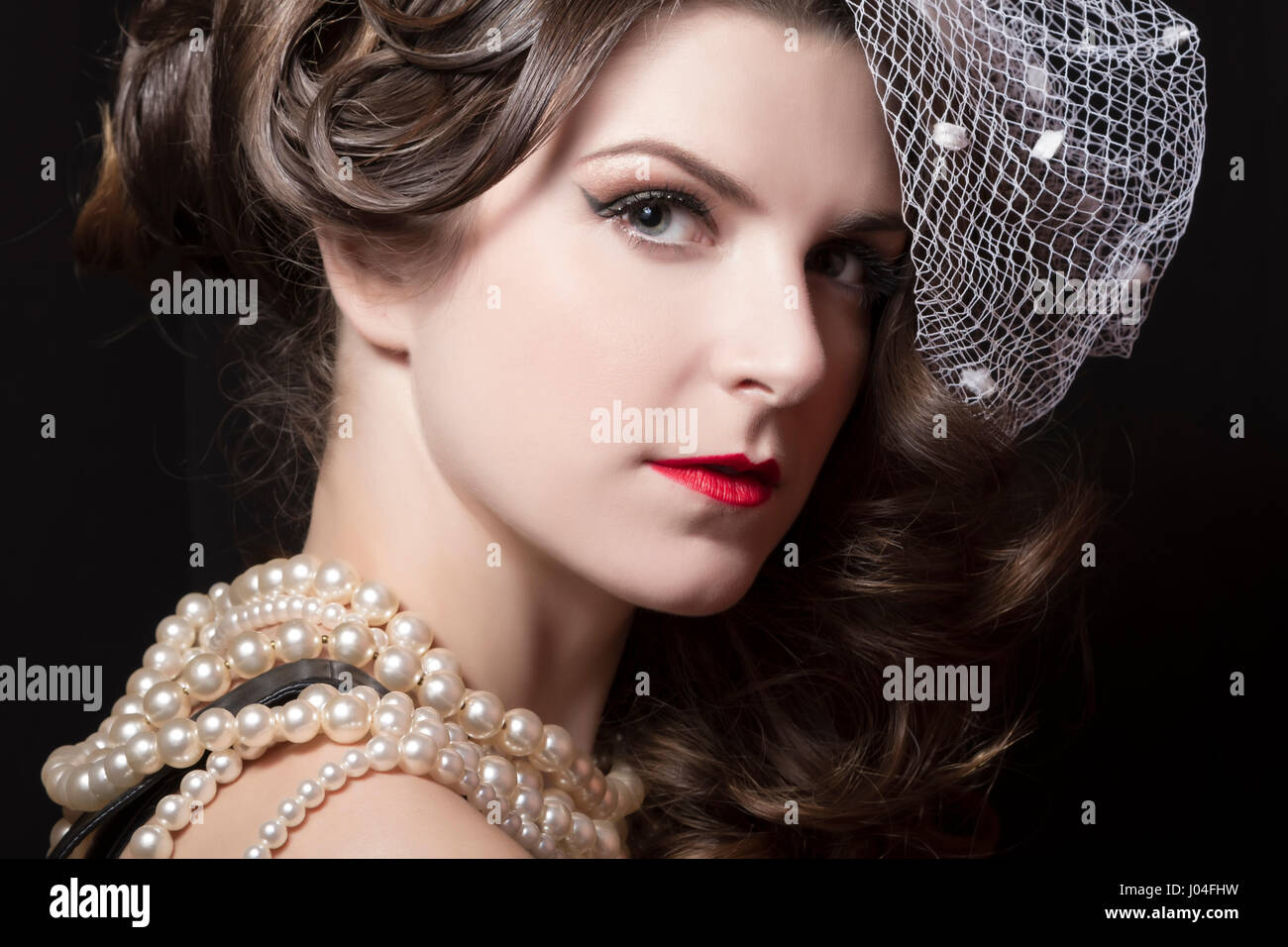 Fashion 50s Hairstyle Stock Photos Fashion 50s Hairstyle Stock