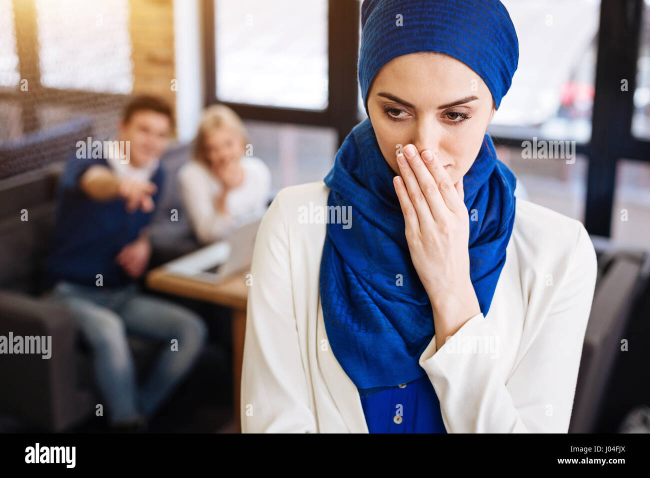 Depressed Muslim Woman Feeling Humiliated Stock Photo Alamy
