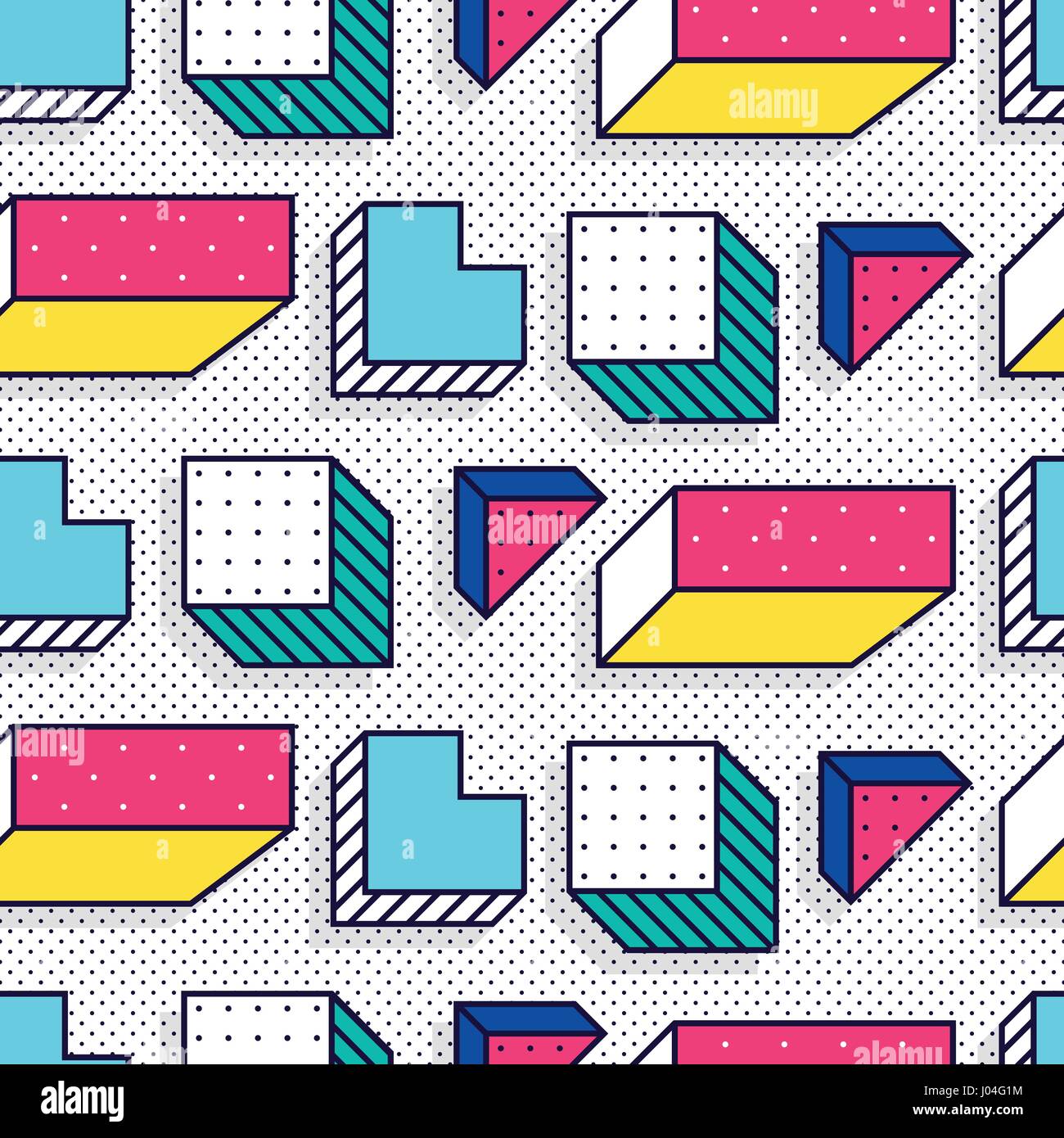 Seamless pattern in 90 80 style Stock Vector Image & Art - Alamy