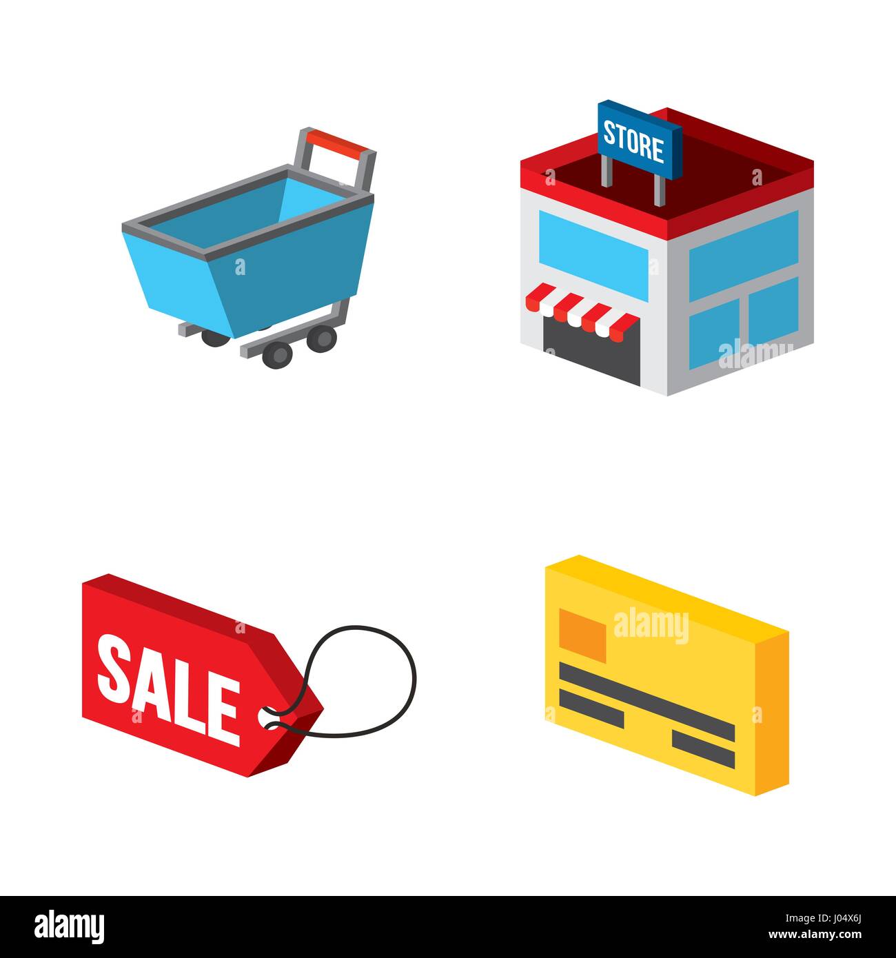 Shopping isometric design Stock Vector Image & Art - Alamy