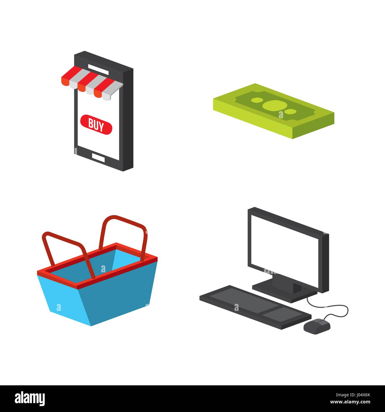 Shopping isometric design Stock Vector Image & Art - Alamy
