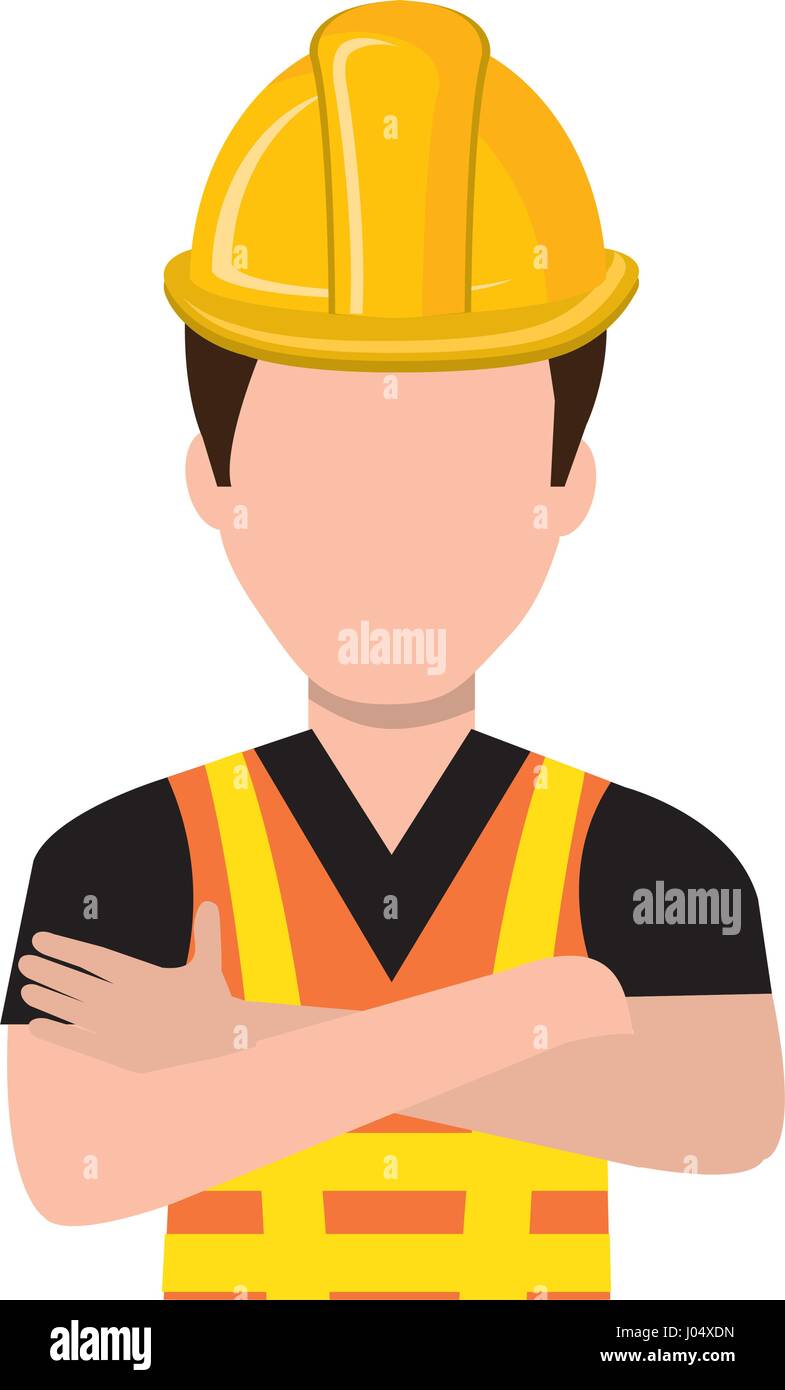 construction worker avatar character vector illustration design Stock ...