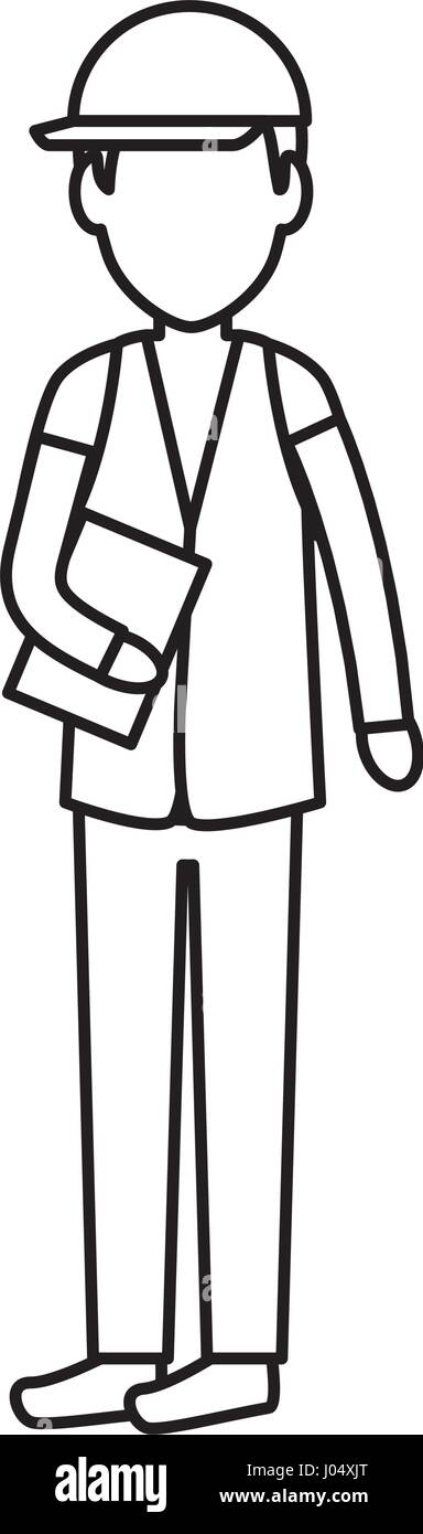 construction worker avatar character vector illustration design Stock ...