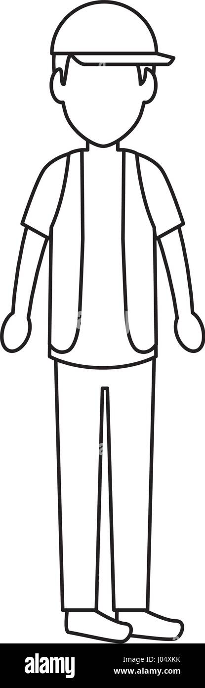 construction worker avatar character vector illustration design Stock ...