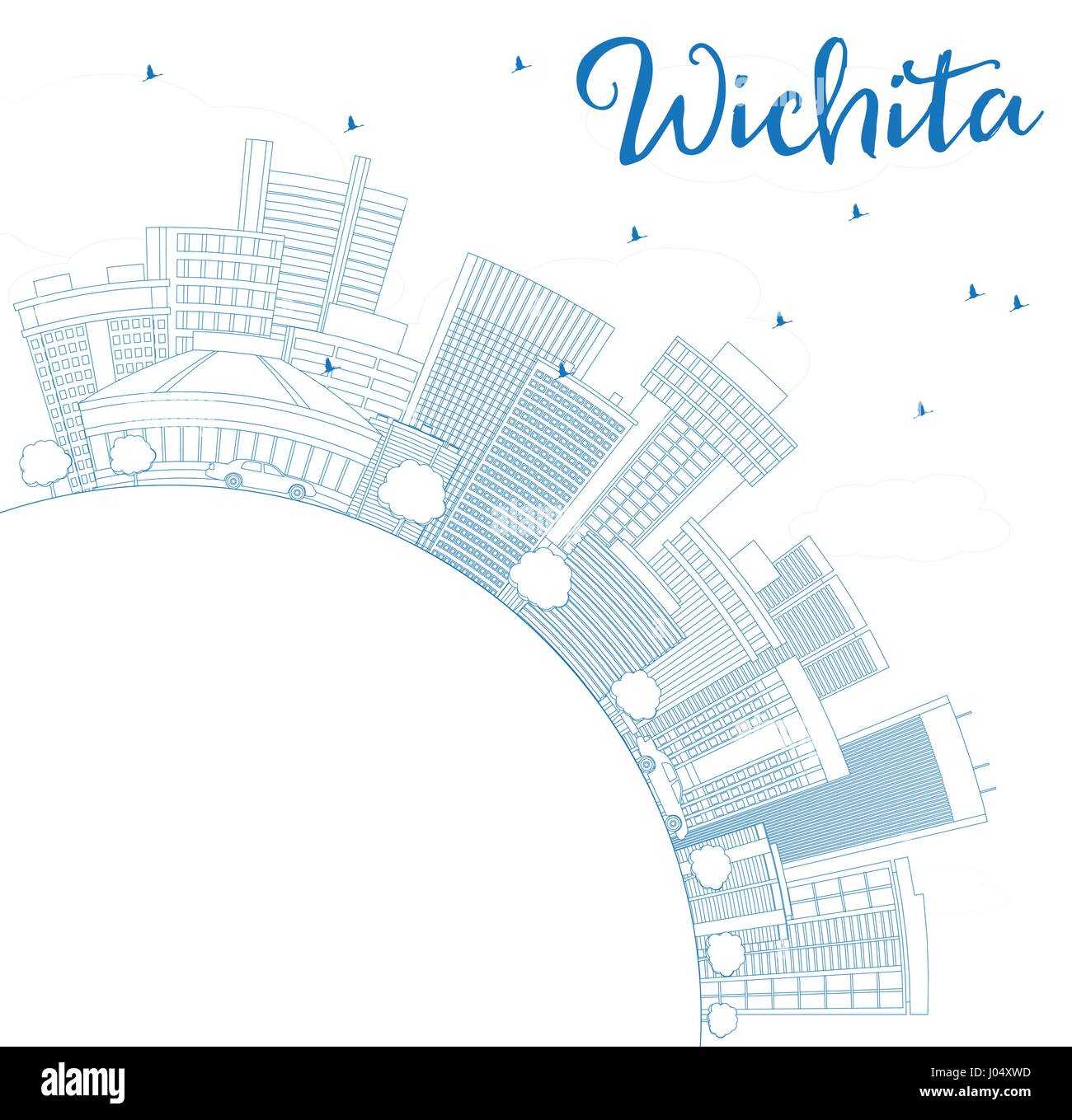 Vector map Wichita Kansas