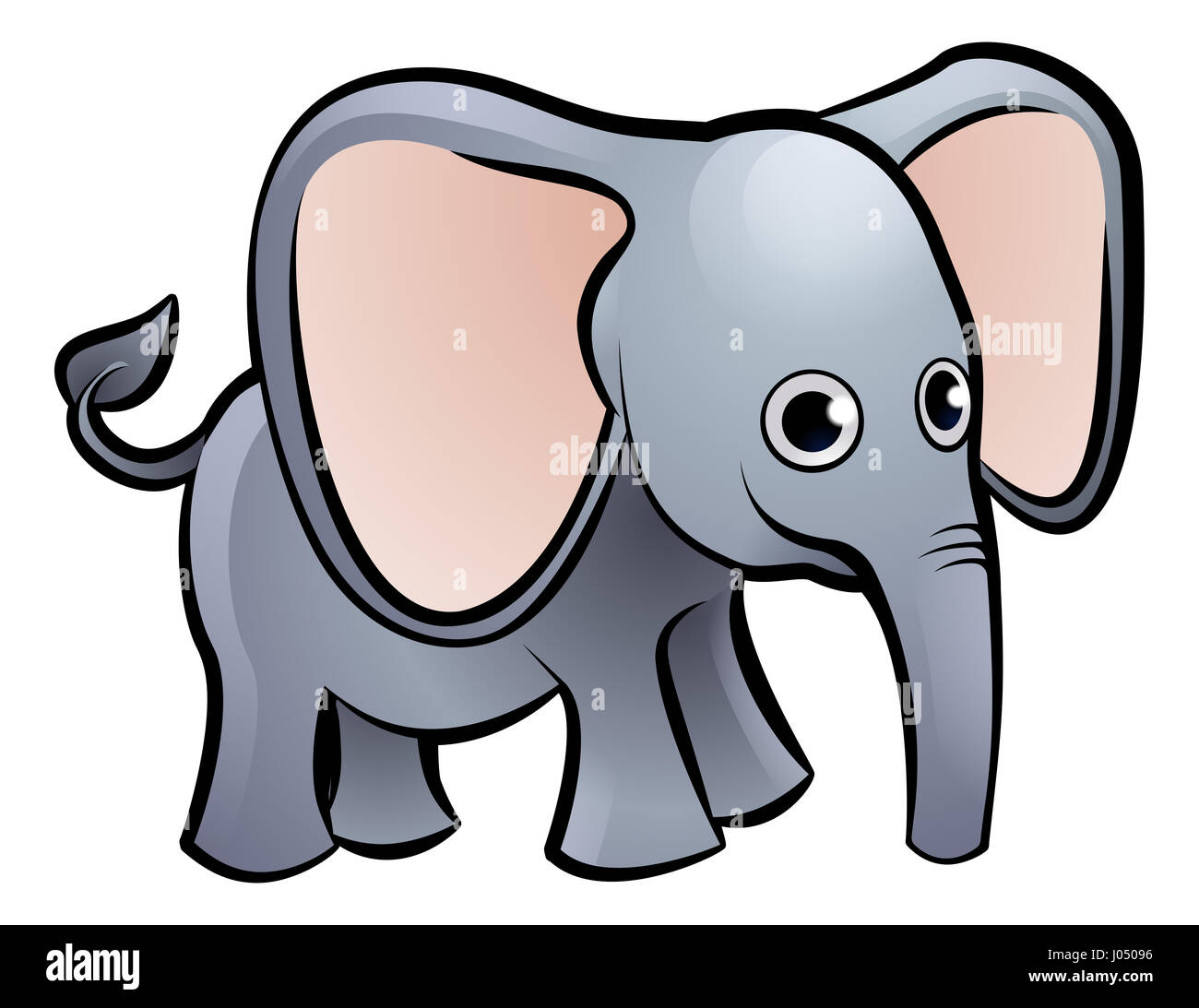 An elephant safari animals cartoon character Stock Photo - Alamy