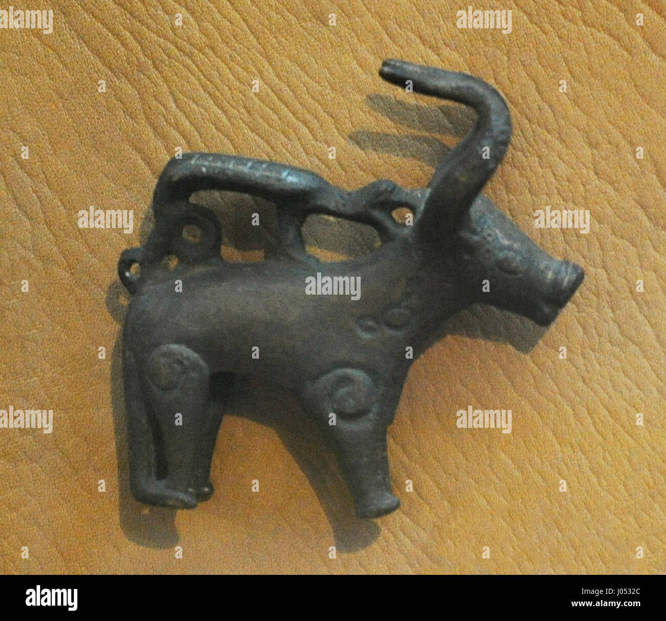 Scandinavia. Commerce. Brass weight, in the form of animal. They were used in the Viking Age and High Middle Ages. Historical Museum. Oslo. Norway. Stock Photo