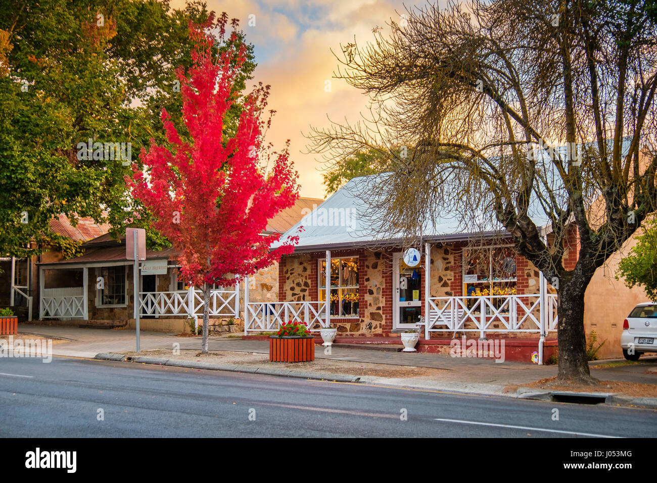 Hahndorf, South Australia April 9, 2017 Main street views of