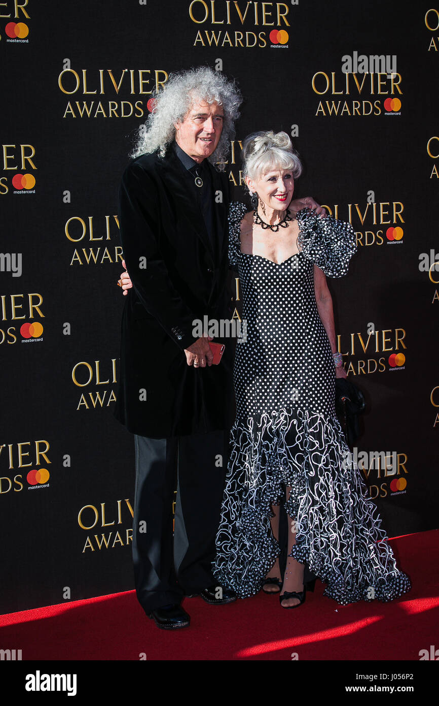 Brian May and Anita Dobson Stock Photo