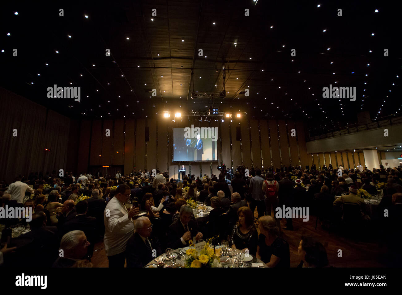 Sao Paulo, Sao Paulo, Brazil. 10th Apr, 2017. Dinner hosted by the Lebanese community, in honor of the President of Brazil, Michel Temer, in the Monte Libano Athletic Club, in the south zone of Sao Paulo, Brazil, this Monday. Credit: Paulo Lopes/ZUMA Wire/Alamy Live News Stock Photo