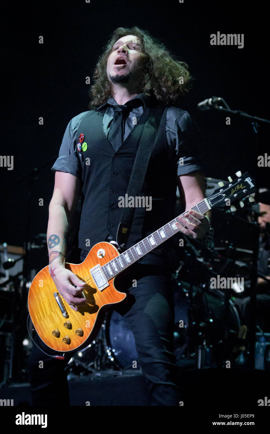 Toronto, Ontario, Canada. 10th Apr, 2017. American rock band 'Bon Jovi' shook Air Canada Centre in Toronto on March 1oth, 2017. In the picture - guitarist PHIL X Credit: Igor Vidyashev/ZUMA Wire/Alamy Live News Stock Photo