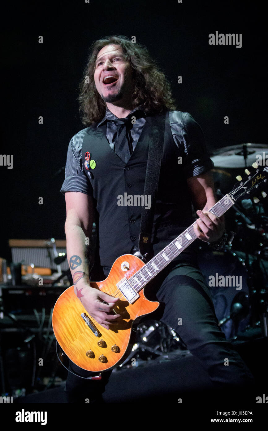 Toronto, Ontario, Canada. 10th Apr, 2017. American rock band 'Bon Jovi' shook Air Canada Centre in Toronto on March 1oth, 2017. In the picture - guitarist PHIL X Credit: Igor Vidyashev/ZUMA Wire/Alamy Live News Stock Photo