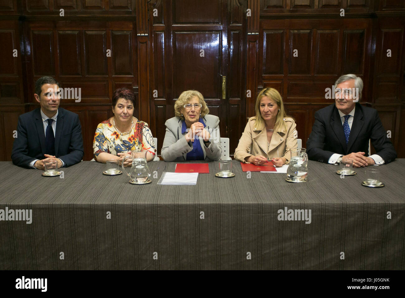 Madrid mayor Manuela Carmena meets Careers mayor Elena Nevado del Campo
