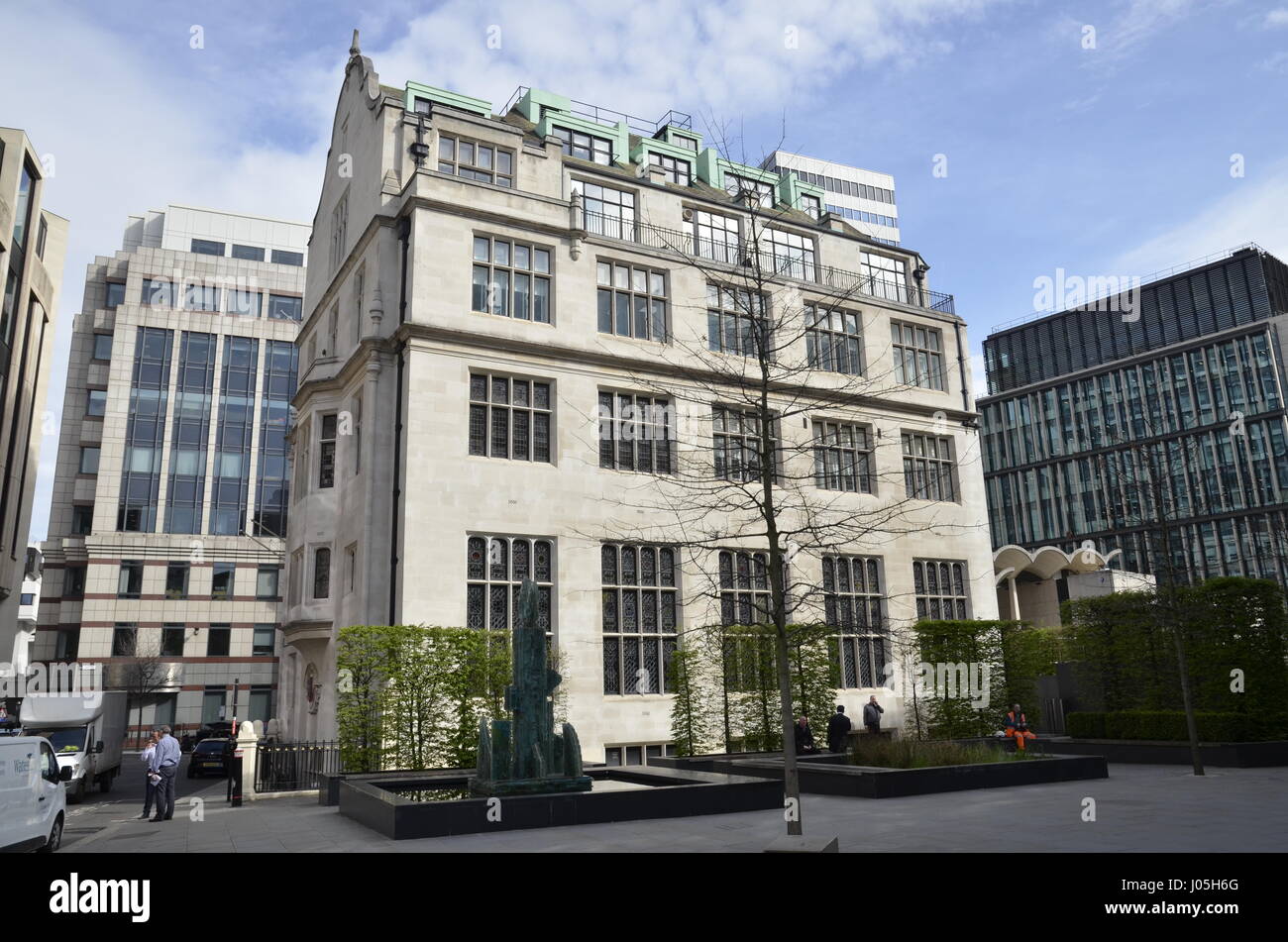 The Chartered Insurance Institute Building in Aldermanbury, City of London Stock Photo