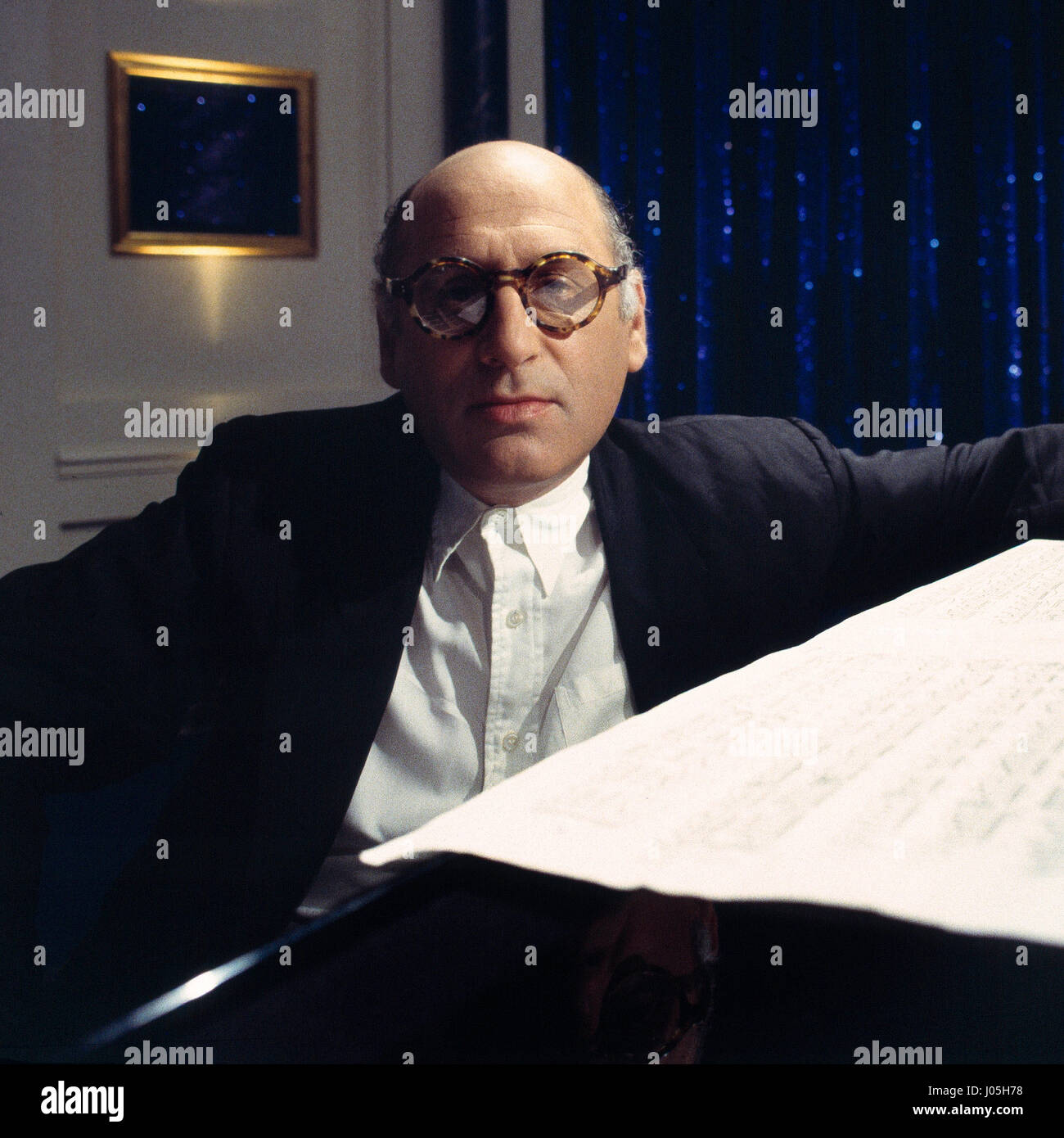 Portrait of Michael (Laurence) Nyman (composer) 15/06/1993 ©Philippe MATSAS Stock Photo