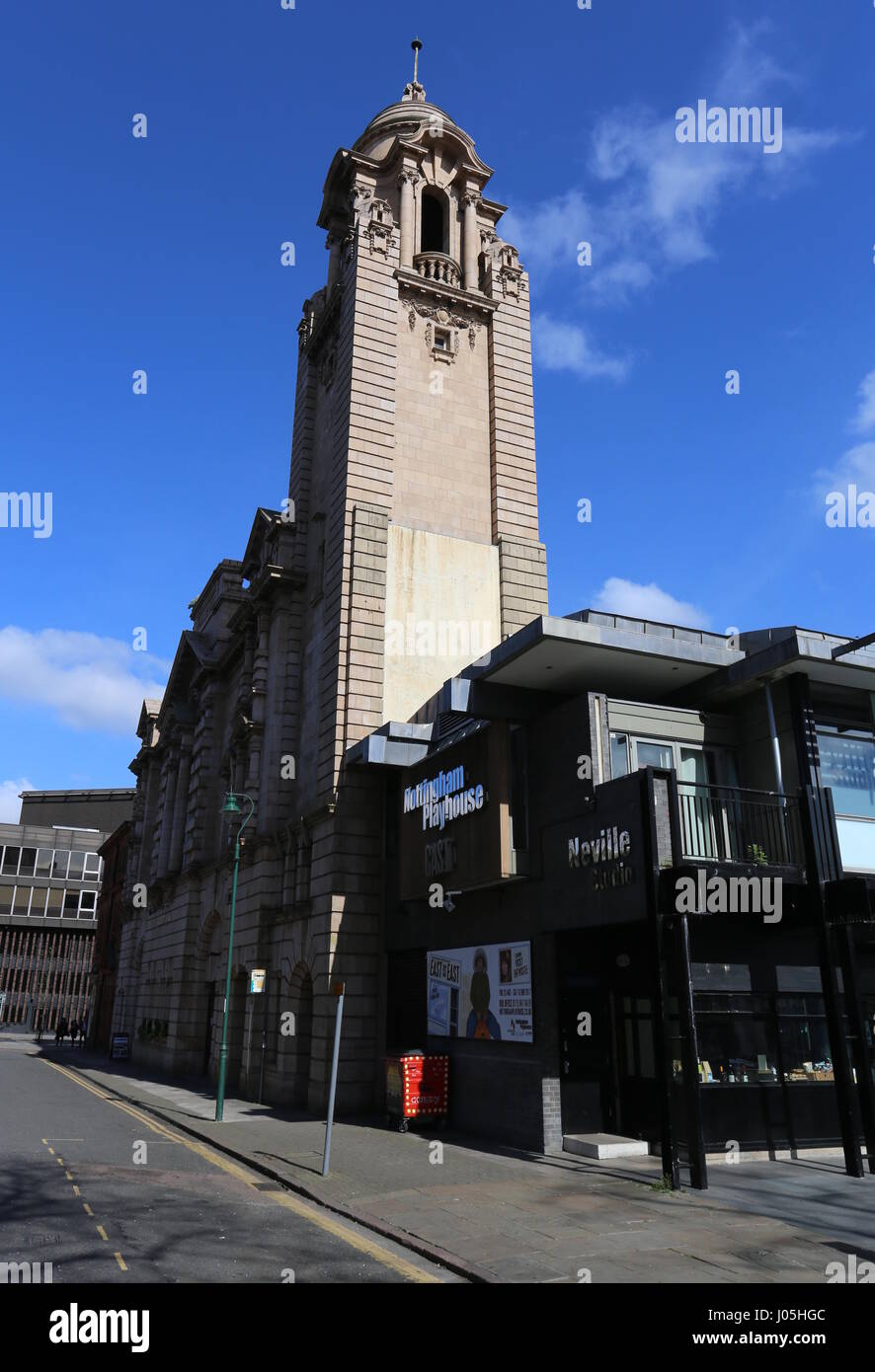 Albert Hall Conference Centre and Nottingham Playhouse Nottingham UK  April 2017 Stock Photo