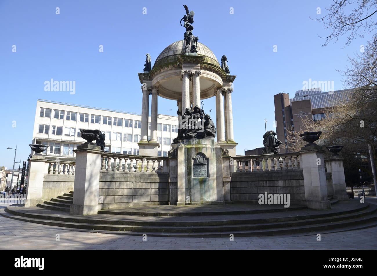 A statue of Queen Victoria in Derby Square, Liverpool Stock Photo Alamy