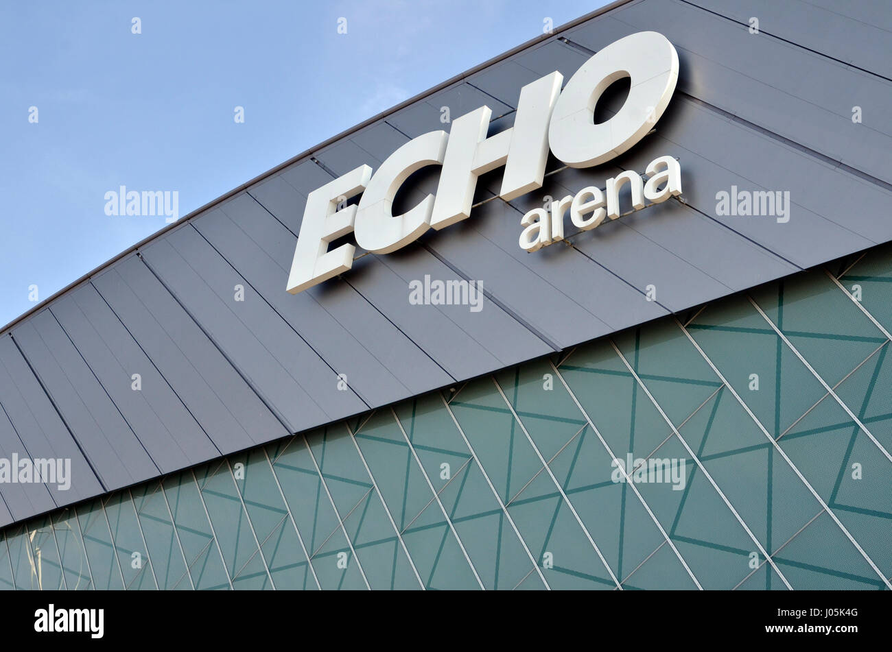 The Liverpool Echo Arena on the former King's Dock in Liverpool, Merseyside Stock Photo