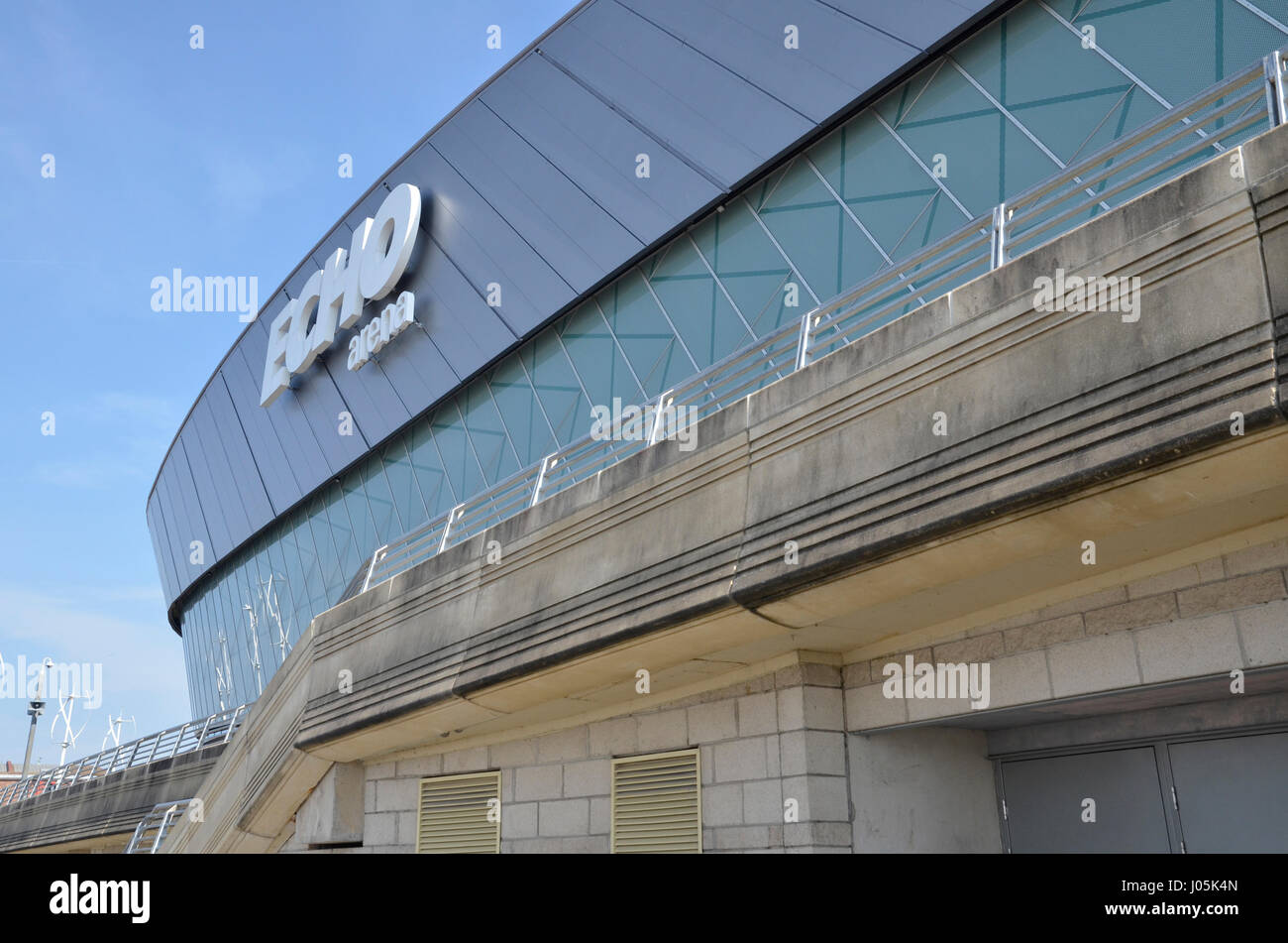 The Liverpool Echo Arena on the former King's Dock in Liverpool, Merseyside Stock Photo