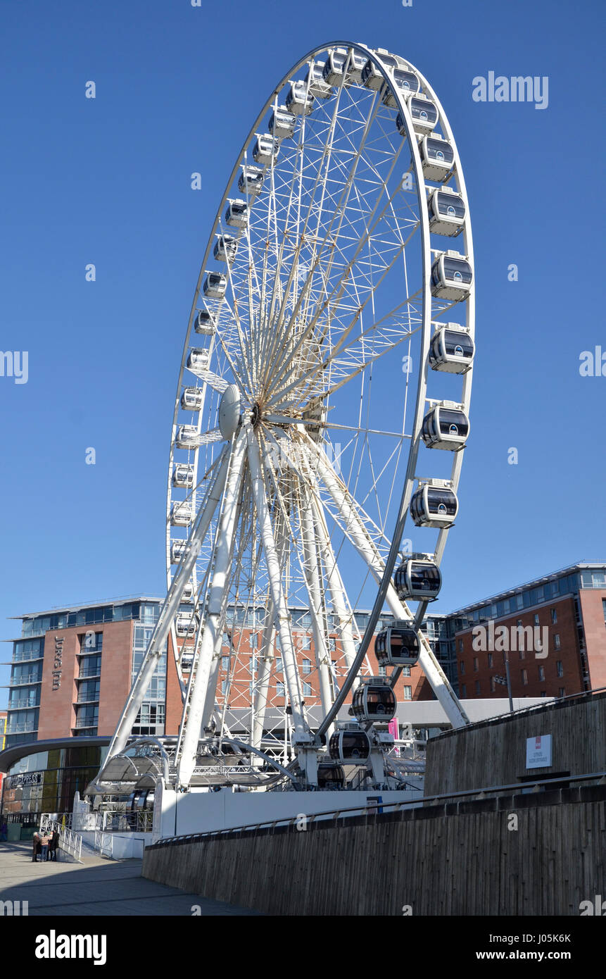 The Wheel of Liverpool ferris wheel on Keel Wharf in Liverpool's docklands  Stock Photo - Alamy