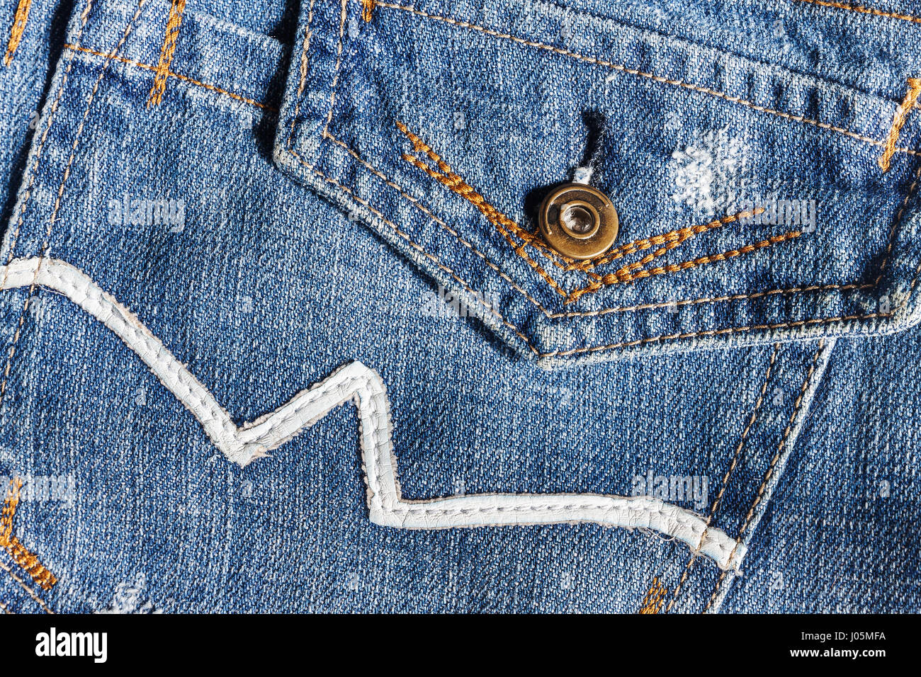 Jeans close-up, old, pocket back, front, crumpled, ragged Stock Photo -  Alamy