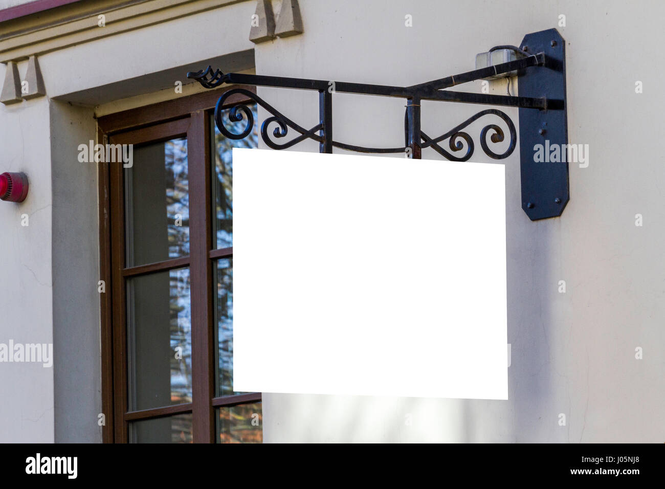 Signboard. Mock up rectangular shape Stock Photo - Alamy