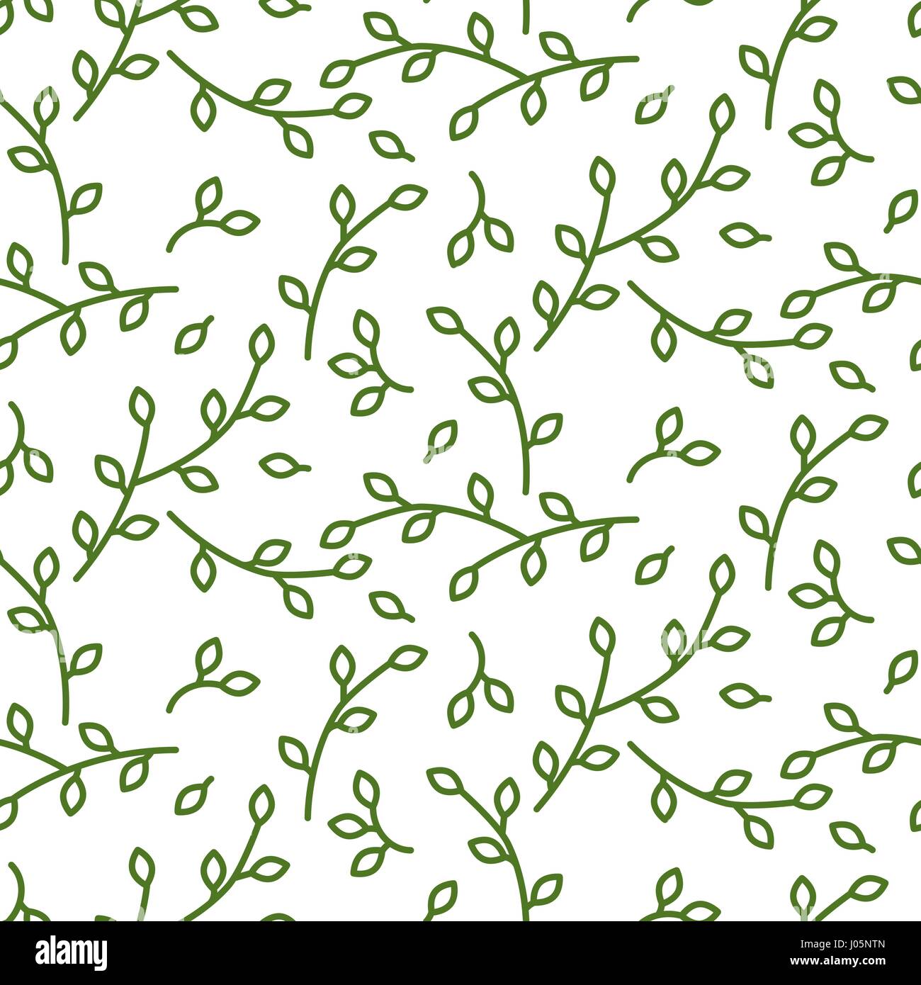 Line style leaves seamless vector pattern Stock Vector Image & Art - Alamy