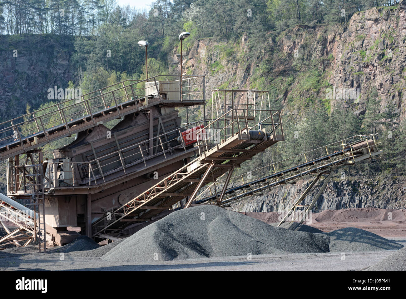 stone crusher in surface mine Stock Photo - Alamy