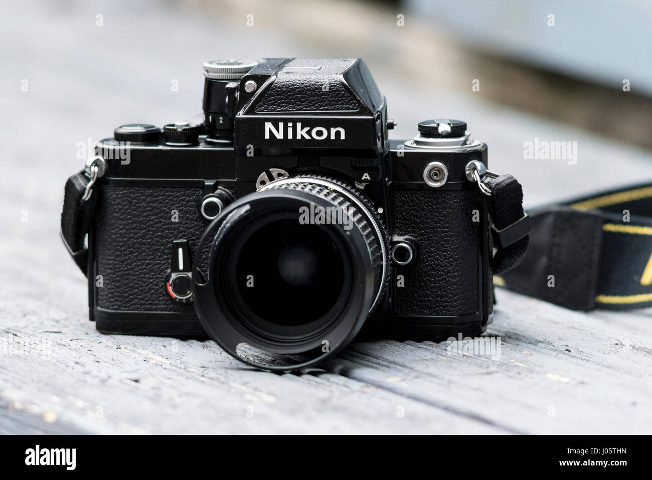 Nikon F2a Single Lens Reflex 35mm Film Camera, First released in 1971. Stock Photo
