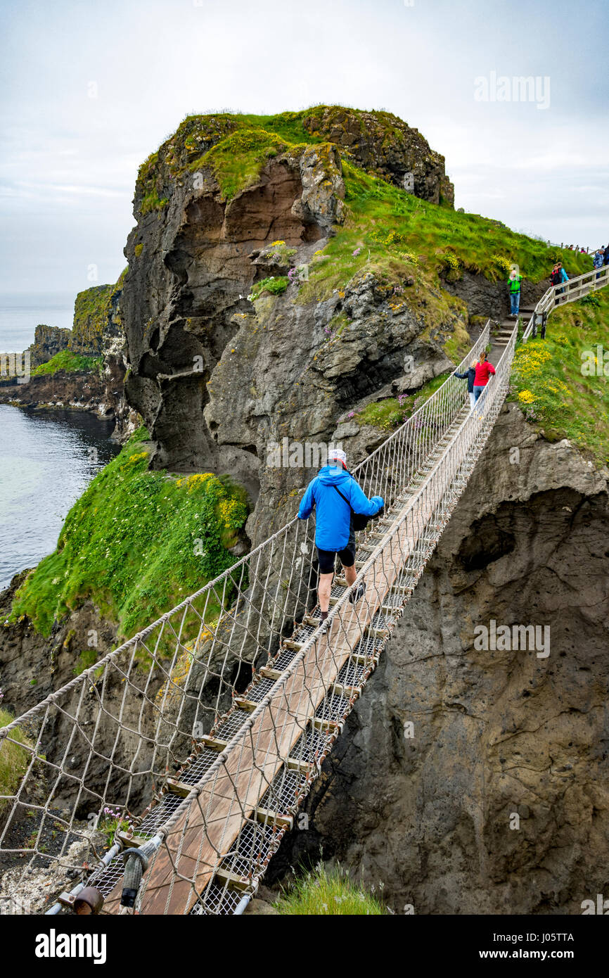 CarrickaRede rope bridge, Causeway Coast, County Antrim, Northern