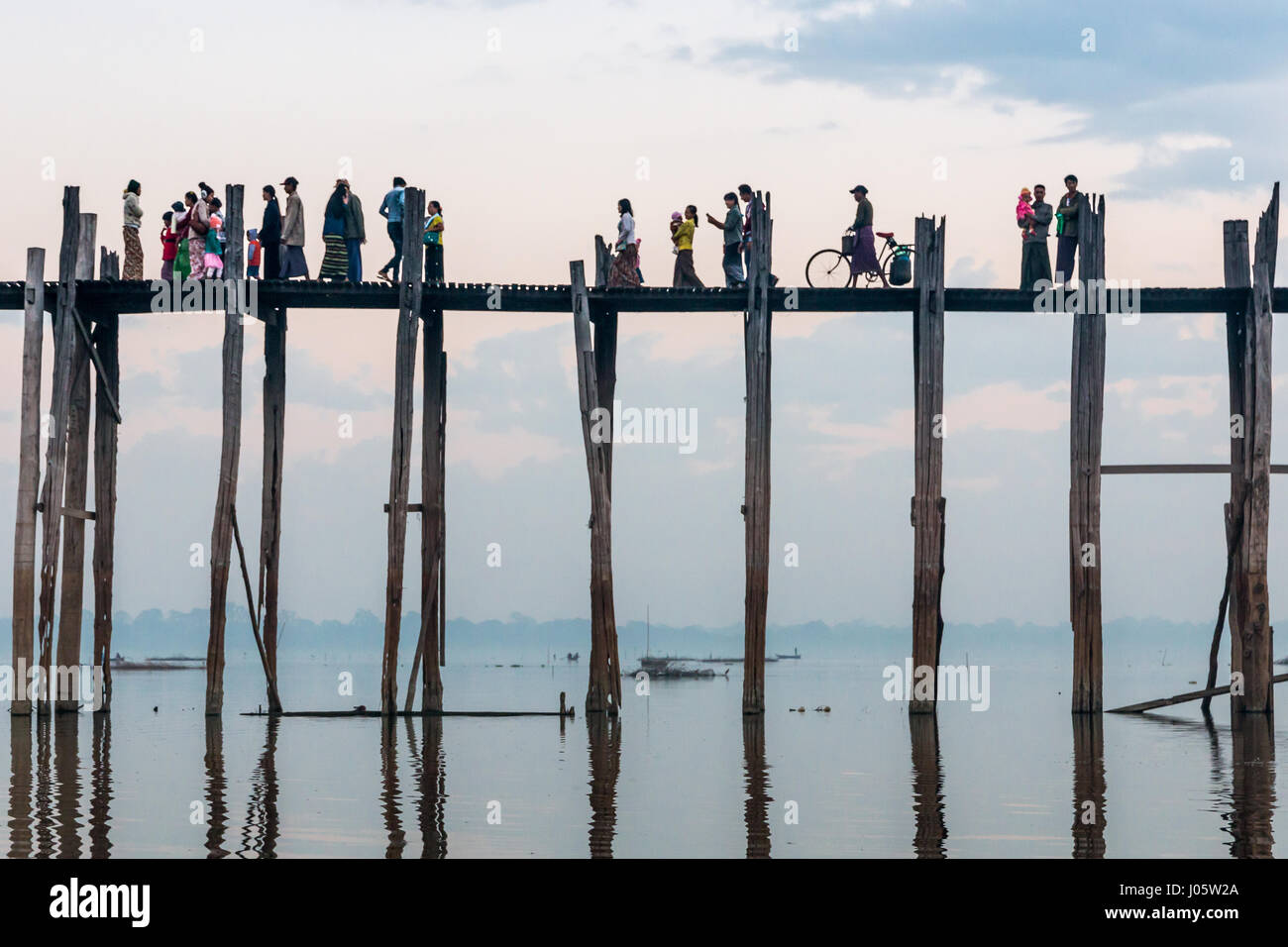 Historic Wooden Bridge Myanmar High Resolution Stock Photography and ...
